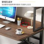 Компьютерный стол Xinmeikai 160x60 см, белая рама + карбон, с полкой - фото 6