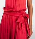 Платье макси из атласа Nina Poupette St Barth, красный - фото 5