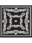Шарф с принтом банданы Dolce & Gabbana, черный - фото