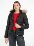 Стеганая куртка Tommy Jeans "TJW BASIC HOODED DOWN JACKET EXT", с капюшоном, с вышивкой логотипа, черный - фото 2
