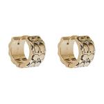 Подписные стеганые серьги-хаги COACH - фото 2