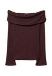 Топ Stradivarius OFF-THE-SHOULDER GATHERED, Bordeaux - фото 6