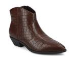 Ботинки Journee Taliah Bootie, Dark Brown Croc Print - фото