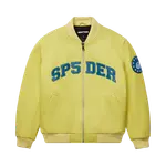 Куртка Sp5der Leather Logo Bomber 'Yellow', желтый - фото