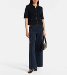 Кардиган из смеси хлопка и шерсти Veronica Beard, Navy - фото 2