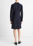 Складчатое регбийное платье в темно-синем цвете Vince - фото 2