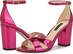 Сандалии Nine West Saile, цвет Dark Pink Mirror Metallic - фото
