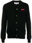 Кардиган Double Heart Comme Des Garçons Play, черный - фото