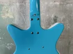 Danelectro 59M NOS с двойным вырезом 2010-х - Baby Come Back Blue - фото 9
