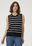 Топ Kaffe KALIZZA STRIPED, Black Chalk Stripe/Black - фото