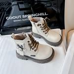 Непромокаемые термо детские ботинки Leather KINDDOG, бежевый - фото 6