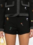 Casablanca шорты с вышивкой, черный - фото 5