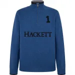 Свитер Hackett HM703226 half zip, синий - фото