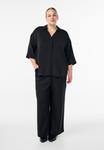 Блуза Zizzi Button-down blouse, Black - фото 2