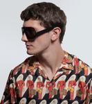 Солнцезащитные очки-маски Gucci, черный - фото 3