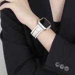 CHENSONG Часы Strap Apple Compatibility Ceramic Material, Black silver + black silver shell - фото 8