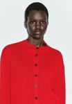 Кардиган Massimo Dutti MOCK TURTLENECK WITH BUTTONS, Red - фото 3