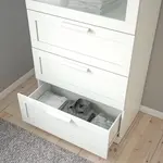 Комод с 4 ящиками IKEA BRIMNES, 78x124 см, белый - фото 3