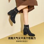 Ботильоны женские Dg, цвет Coffee - фото 3