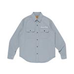 Рубашка с принтом слогана HUMAN MADE, синий - фото 4