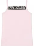Топ с логотипом Dolce & Gabbana Kids, розовый - фото