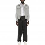 Флисовая стеганая рубашка-куртка Brunello Cucinelli, heather серый - фото 4