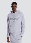 Толстовка с принтом Balmain, серый - фото 6