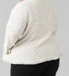 Кремовая бахрома куртка с воротником - Plus Size Nic + Zoe - фото 5