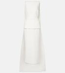 Платье миди Cemile Safiyaa, слоновая кость - фото