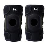 Наколенник 4-х пружинный для бега, альпинизма, велоспорта, футбола, бадминтона, баскетбола унисекс Under Armour, черный - фото 8