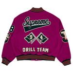 Куртка Supreme Drill Team Varsity Jacket, Magenta - фото 2