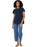 Топ Faherty Dream Cotton Desmond Top, темно-синий - фото 4