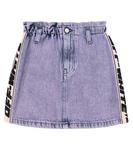 Джинсовая юбка с логотипом Off-White, белый - фото