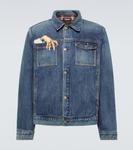 Джинсовая куртка с бисером Undercover, синий - фото