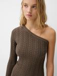 Вязаное платье Bershka, Brown - фото 3