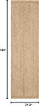 Ковер-дорожка SAFAVIEH, 77 x 366 см, Natural Fiber Collection, Natural, ручной работы из джута, идеально для помещений с высокой проходимостью в гостиной, спальне (NF461A) - фото 2