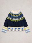 Джемпер Harriet в стиле Fair Isle White Stuff, Navy/Multi - фото 5