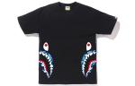 Футболка Bape Flame Side Shark A BATHING APE, бело-зеленый камуфляж - фото 2
