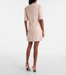 Мини-платье из твида Versace, Pastel Pink + White - фото 3