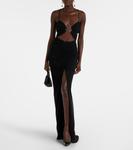 Женское платье с вырезами из джерси Blumarine, черный - фото 2