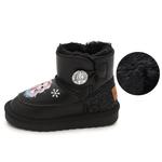 Нескользящие, водостойкие, теплые, среднего размера детские ботинки Budding, черный - фото 2