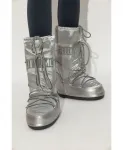 Ботинки Moon Boot Icon Glance Platinum Satin, серый - фото 3