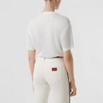 Футболка женская Burberry с двойным рисунком, белый - фото 4