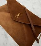 Кошелёк на цепочке Cassandre Envelope Large Saint Laurent, Orange Camel Cogn - фото 6