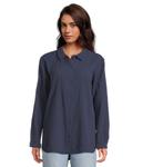 Рубашка Mod-o-doc Long Sleeve Button-Up Shirt, Vibrant Navy - фото