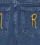 Вышитые джинсы Mini Rodini, синий - фото 3