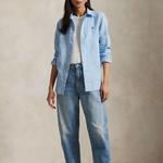 Полосатая рубашка Polo Ralph Lauren, синий - фото 5