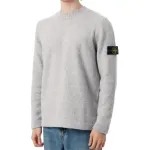 Свитер с нашивкой-логотипом STONE ISLAND, серый - фото 4