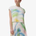 Топ Leem с абстрактным принтом, белый / сине-зеленый - фото 3