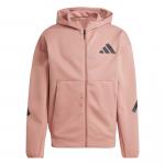 Adidas With AdiClub Z.N.E. Full Zip Hooded Track Jacket, Pink - фото 3